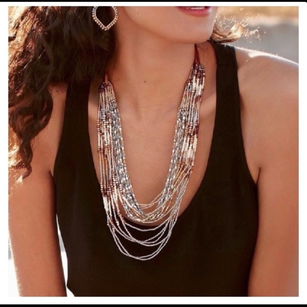 Stella & Dot Mesa Mixed Metal Necklace - can be worn 2 ways